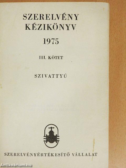 Szerelvény kézikönyv III.