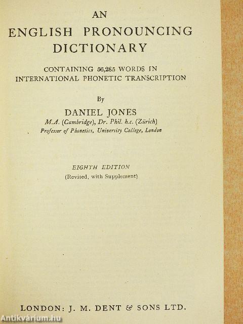 An English Pronouncing Dictionary