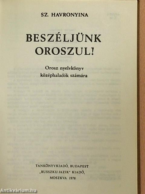 Beszéljünk oroszul!