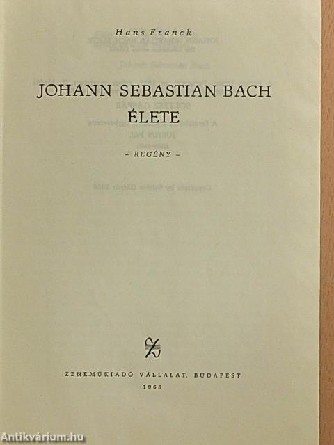 Johann Sebastian Bach élete