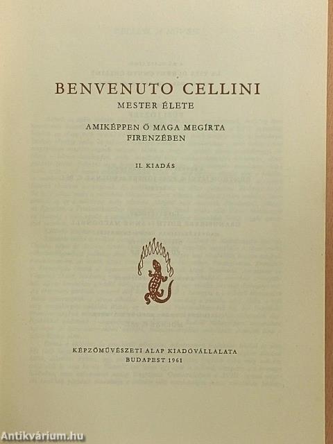 Benvenuto Cellini mester élete