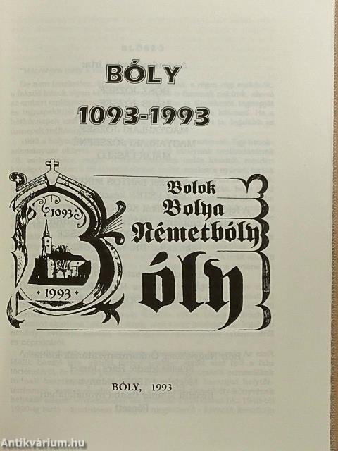 BÓLY 1093-1993