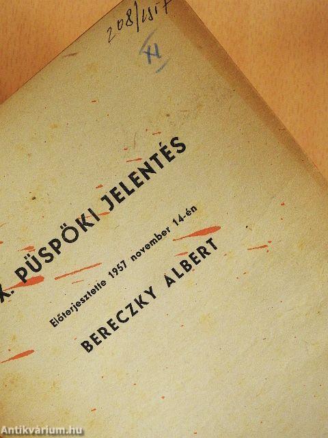 IX. püspöki jelentés