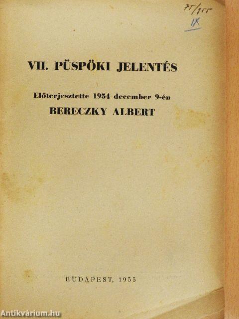 VII. püspöki jelentés