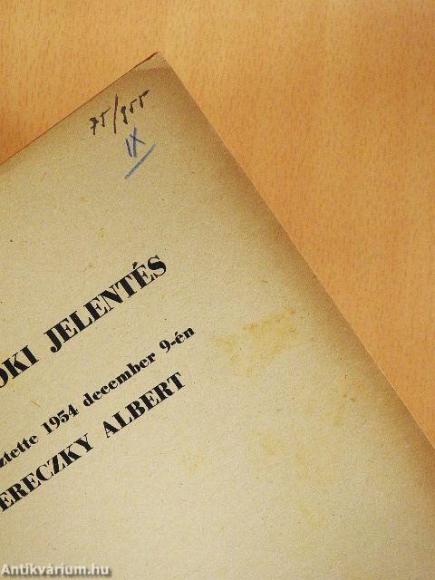 VII. püspöki jelentés