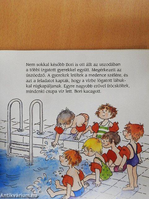 Bori úszni tanul