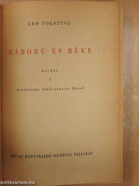 Háború és béke I-III.