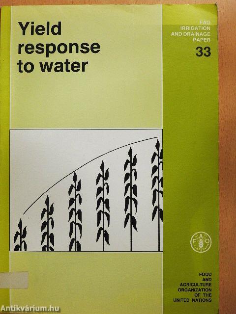 Yield response to water