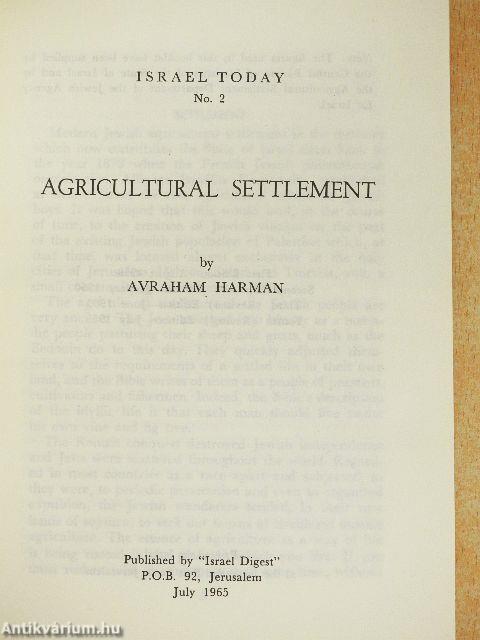 Agricultural Settlement