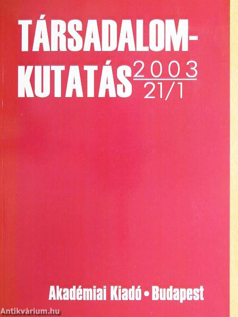 Társadalomkutatás 2003/1.