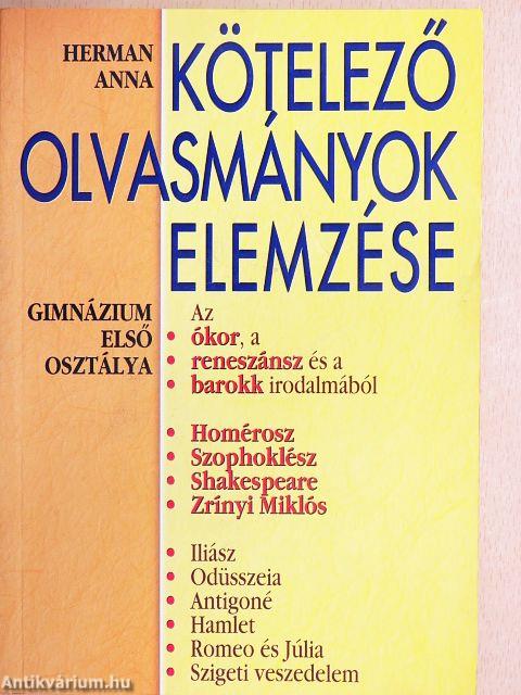 Kötelező olvasmányok elemzése 1.
