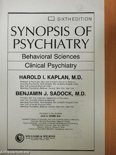 Synopsis of Psychiatry
