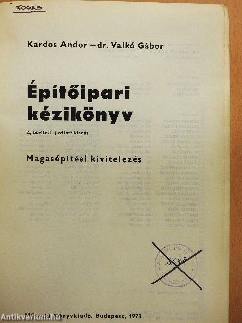 Építőipari kézikönyv