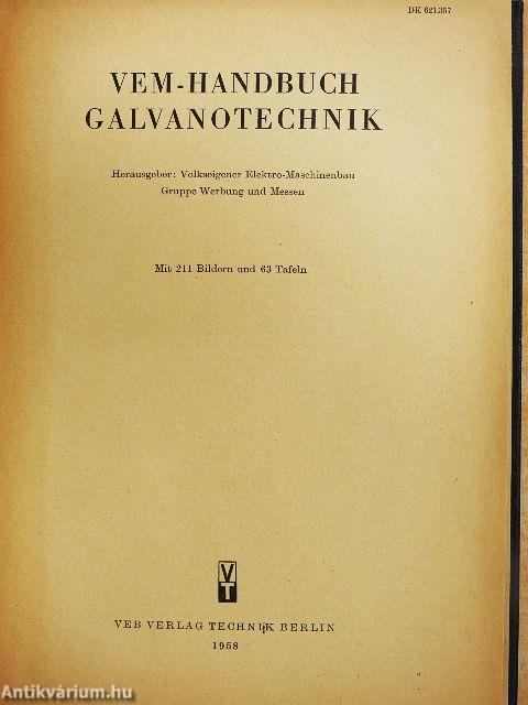 Vem-Handbuch Galvanotechnik