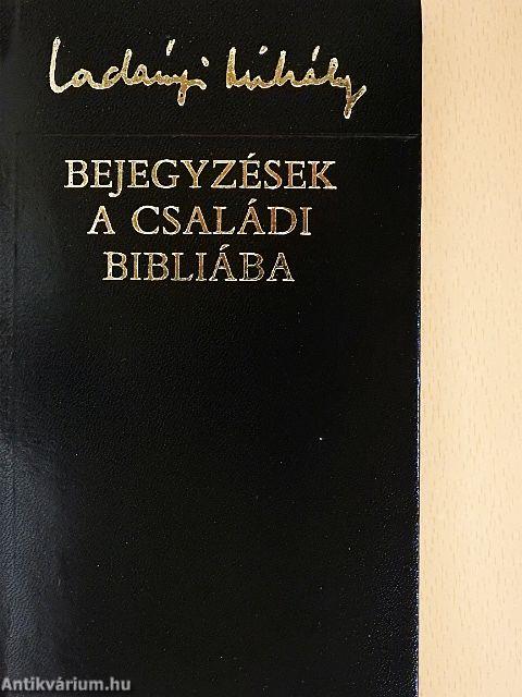 Bejegyzések a családi Bibliába