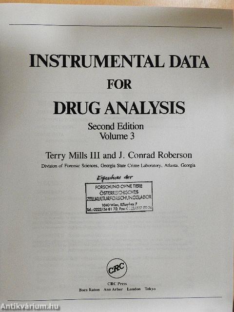 Instrumental Data for Drug Analysis 3.