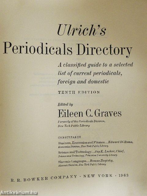 Ulrich's Periodicals Directory
