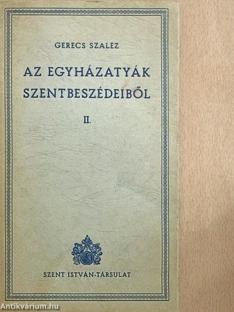 Az egyházatyák szentbeszédeiből II.