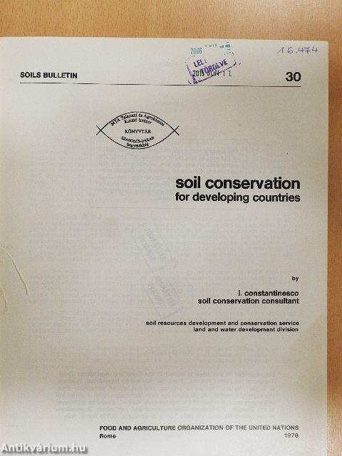 Soil conservation for developing countries