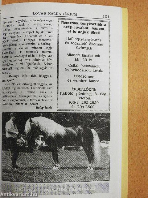 Lovas kalendárium 1998