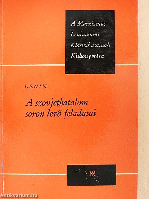 A szovjethatalom soron levő feladatai
