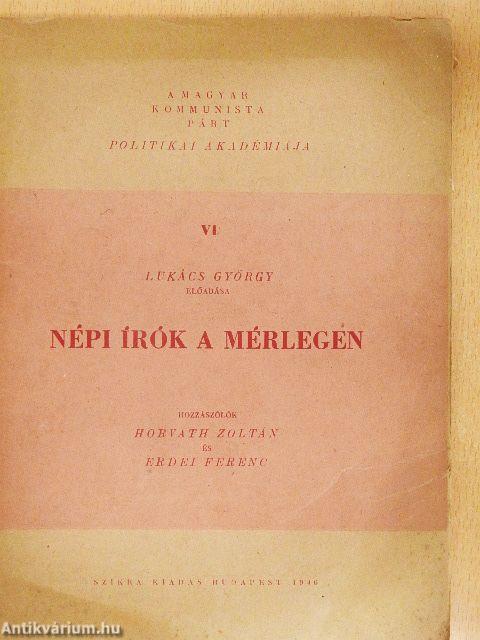 Népi írók a mérlegen