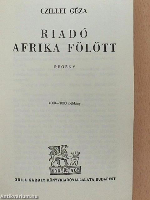 Riadó Afrika fölött