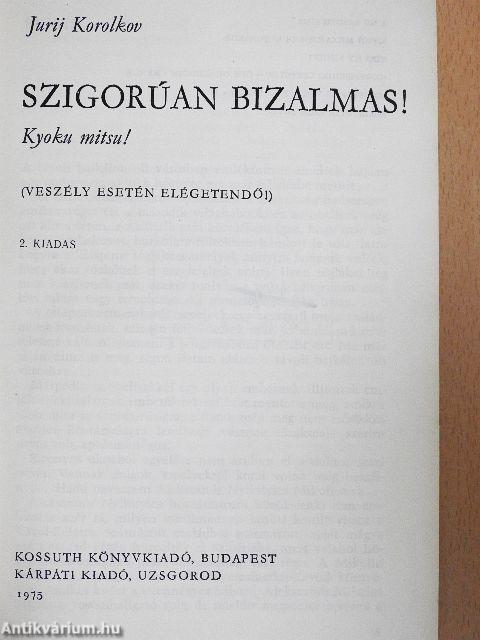 Szigorúan bizalmas!