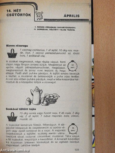 Hónapok, napok, ételek