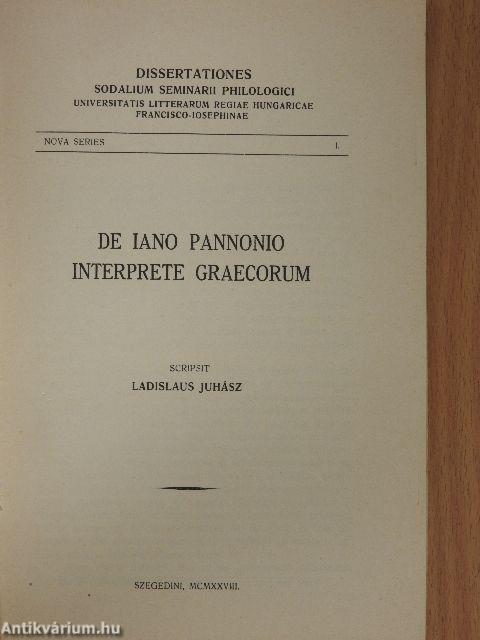 De Iano Pannonio interprete graecorum