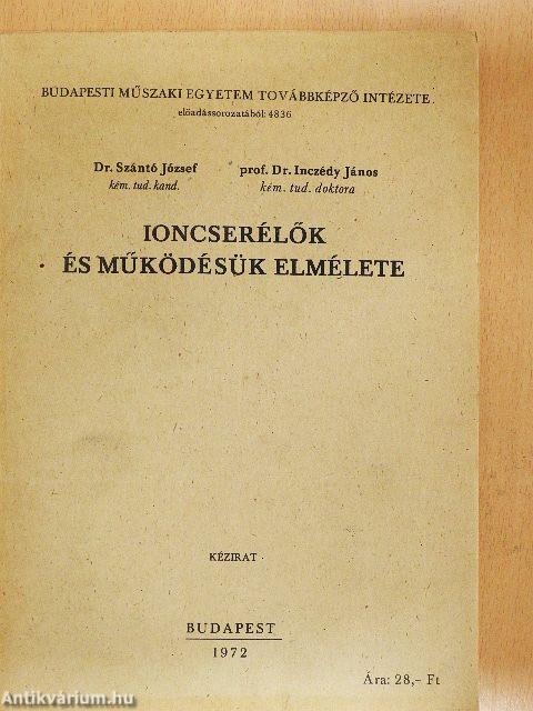 Ioncserélők és működésük elmélete