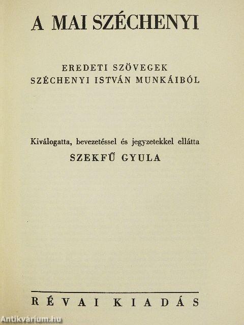 A mai Széchenyi