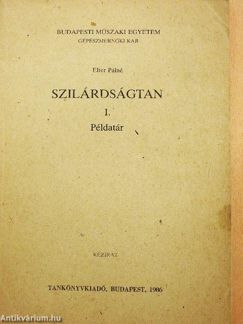 Szilárdságtan I. 