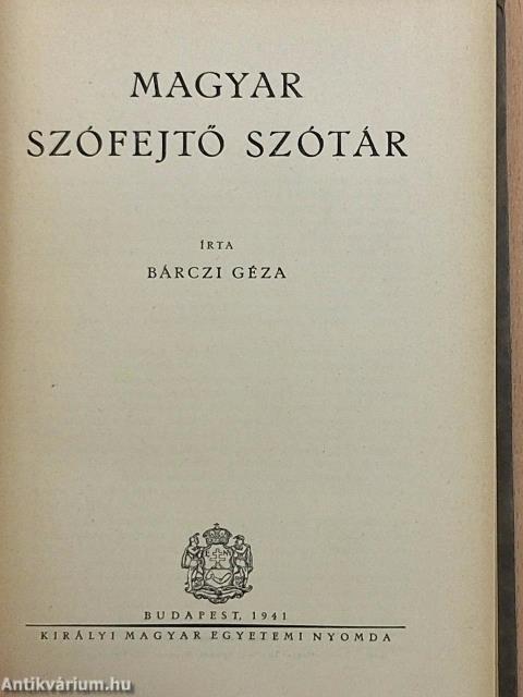 Magyar szófejtő szótár