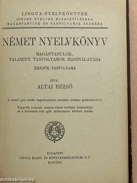 Német nyelvkönyv