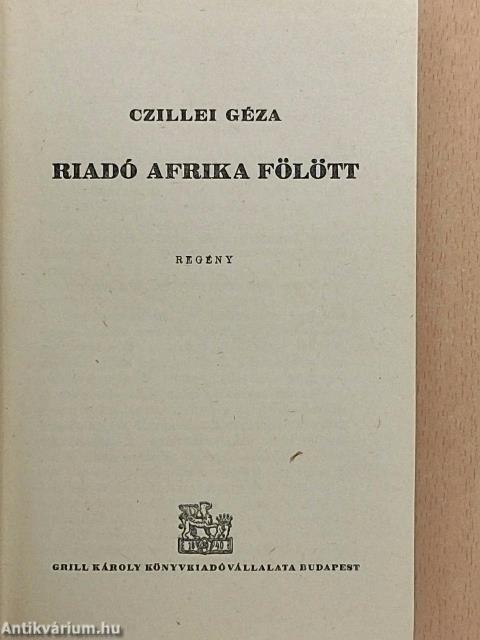 Riadó Afrika fölött