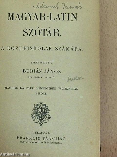 Magyar-latin szótár