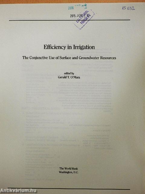 Efficiency in Irrigation