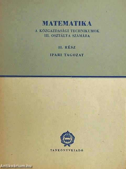 Matematika III/II.