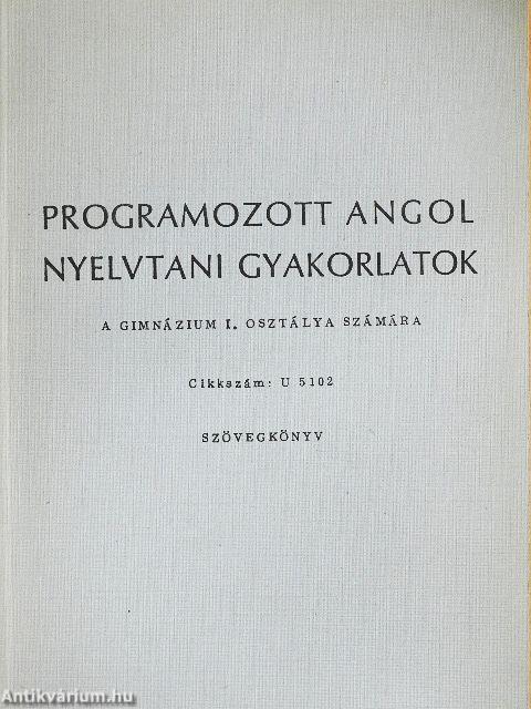 Programozott angol nyelvtani gyakorlatok