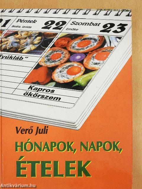 Hónapok, napok, ételek