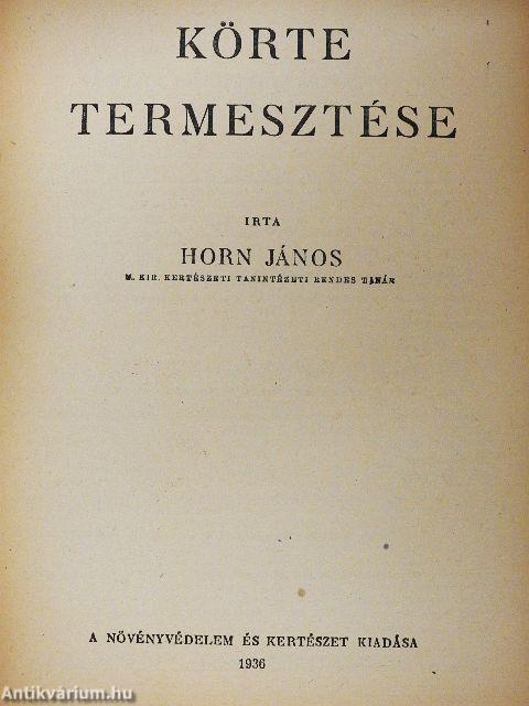 Körte termesztése