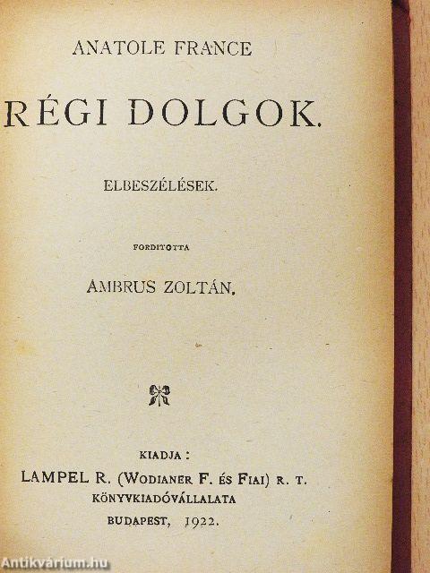 Régi dolgok/Az ing