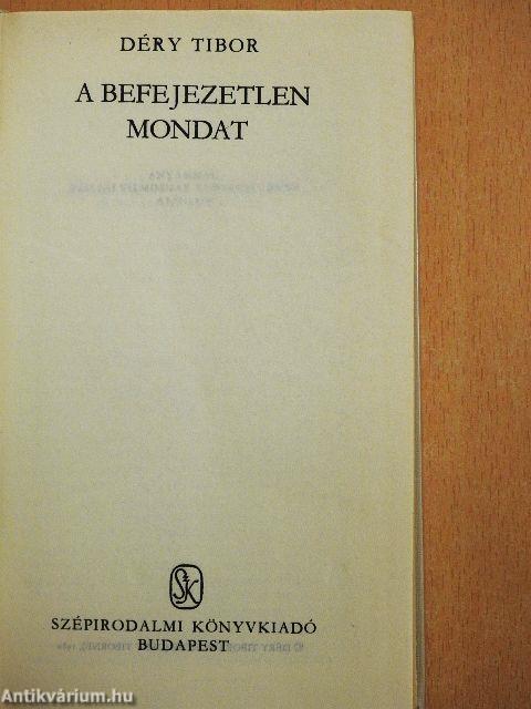 A befejezetlen mondat