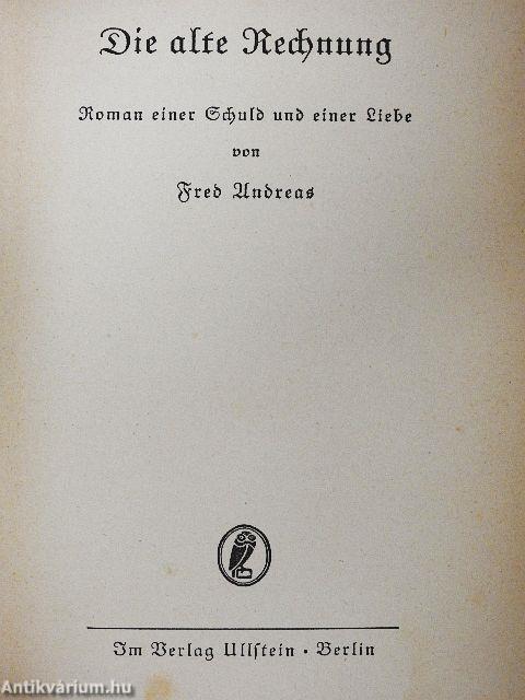 Die alte Rechnung (gótbetűs)
