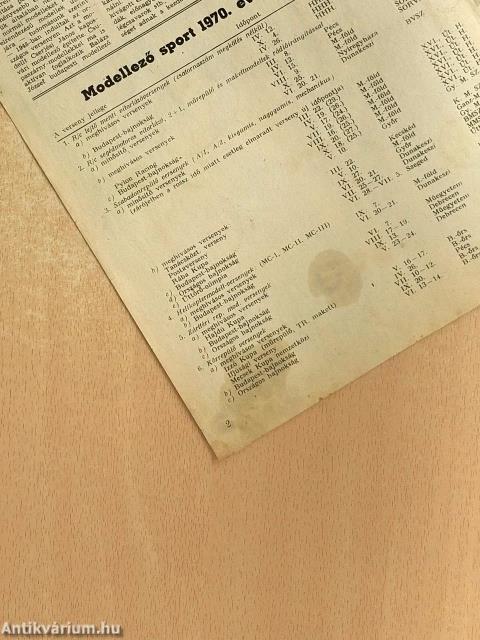 Modellezés 1969. december