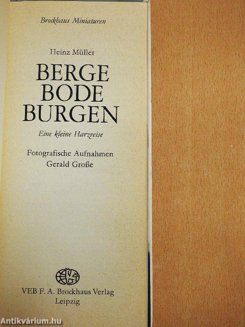 Berge, Bode, Burgen
