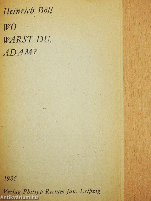 Wo Warst du, Adam?