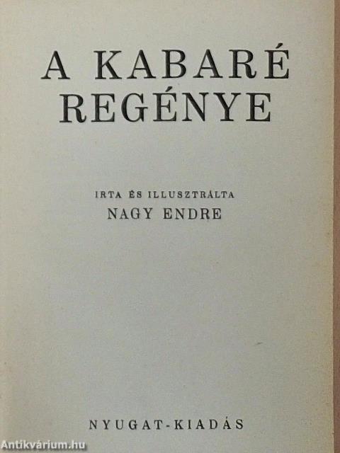 A kabaré regénye