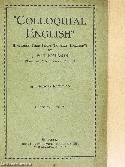 "Colloquial English" 11-20